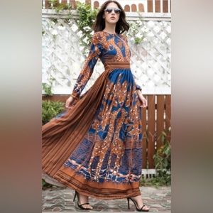 Flory Days Chiffon Maxi Dress Small